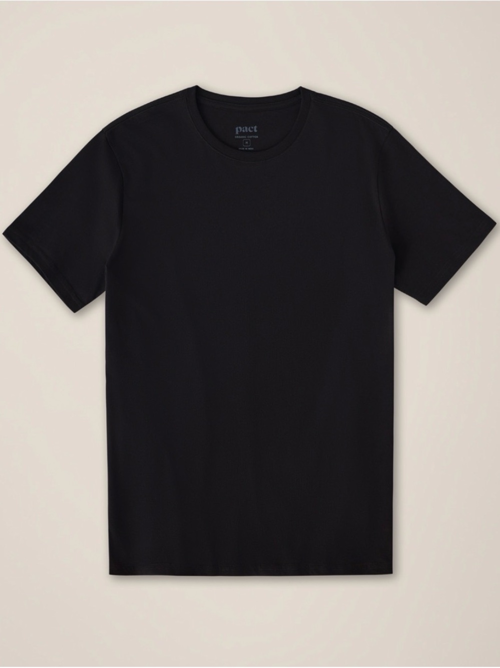 PACT Organic Softspun Essential Crewneck Tee - Black